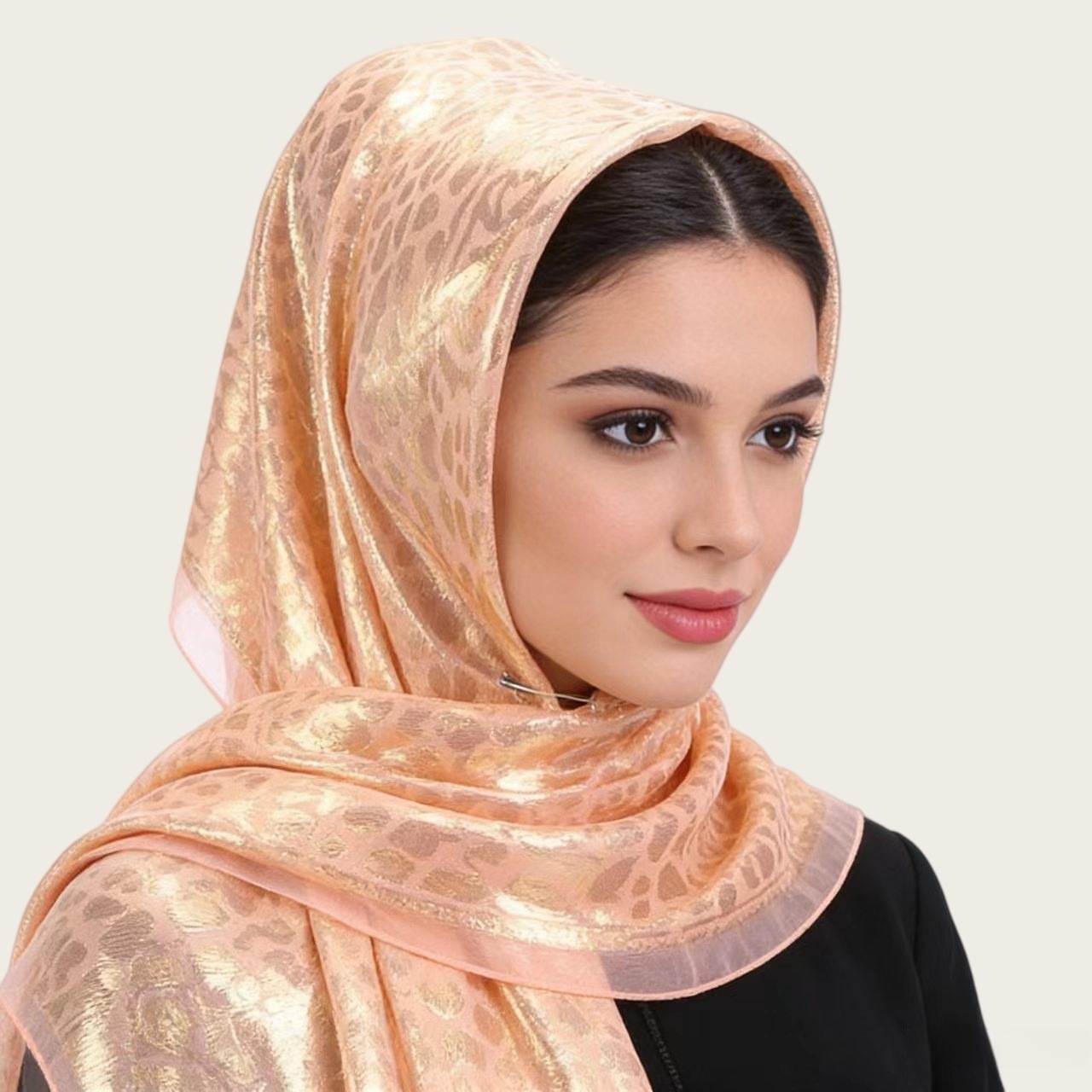 Women Accessories Usa - Lenço Quadrado Jacquard com Estampa Étnica,