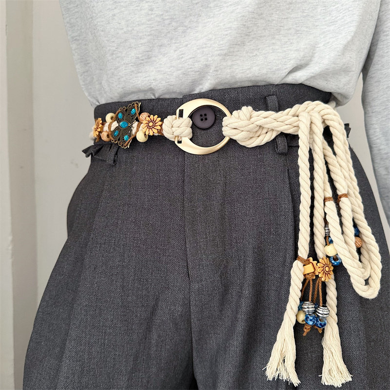 Women Accessories For Hand - Novo Cinto de Tricô Manual Retrô