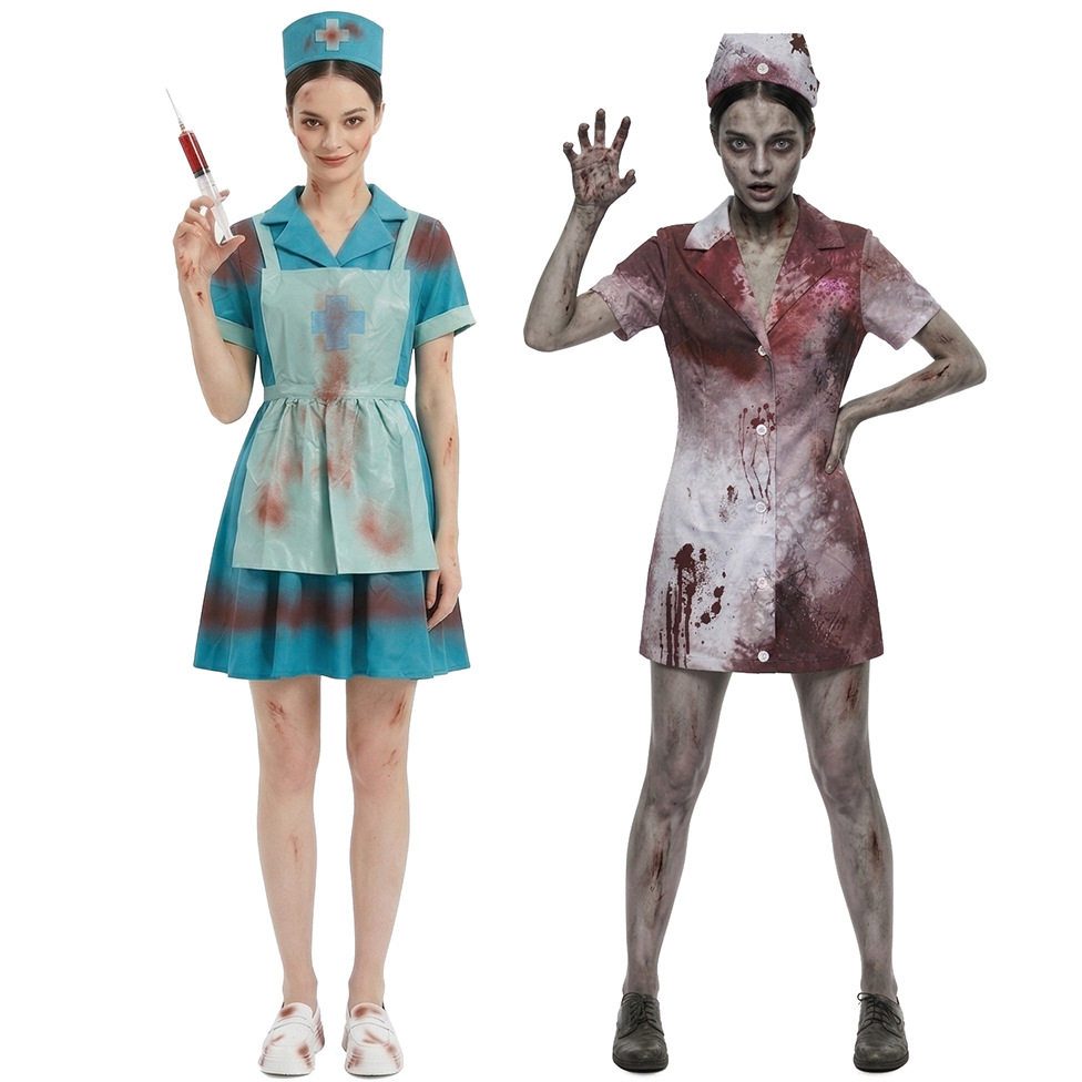 Women'S Vacation Accessories - Fantasia de Enfermeira Zumbi Sangrenta e