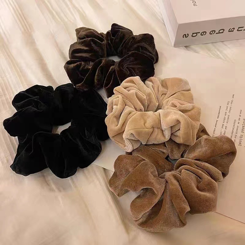 Hair Tie Velvet - Kydzsw vintage veludo grande cabelo scrunchies