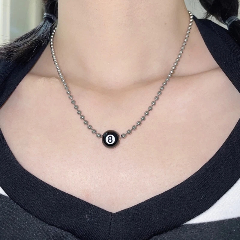 Kpop 8 bolas de bilhar pingent - Women'S Accessories In The 90S avaliação e preço