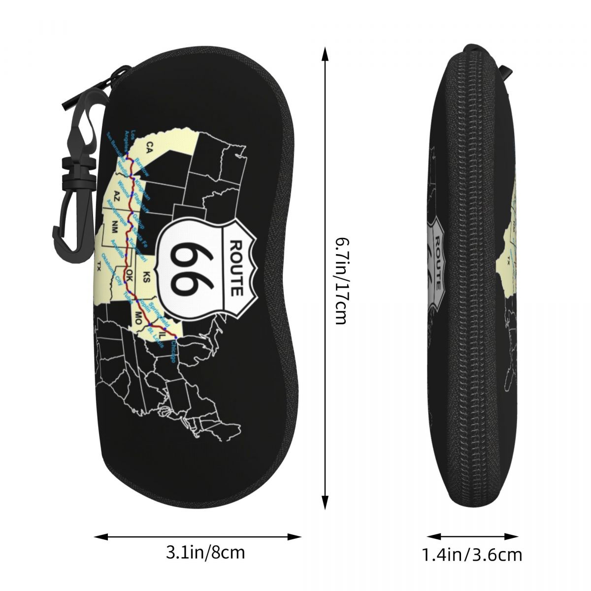 Personalizado rota 66 mapa esc - Women Accessories Usa avaliação e preço