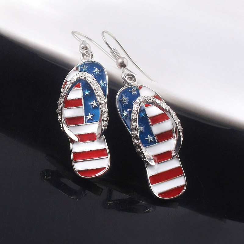 Brincos de bandeira americana, - Women Accessories Usa avaliação e preço