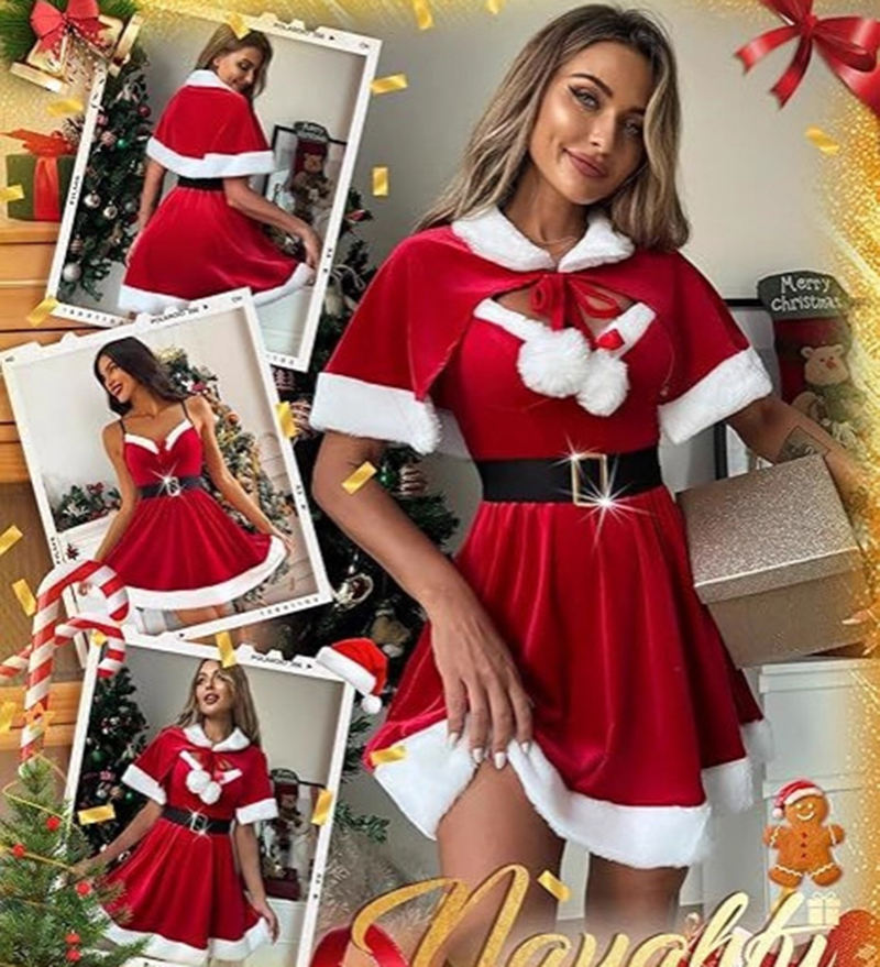 Fantasia de Papai Noel Roupas  - Women'S Vacation Accessories avaliação e preço