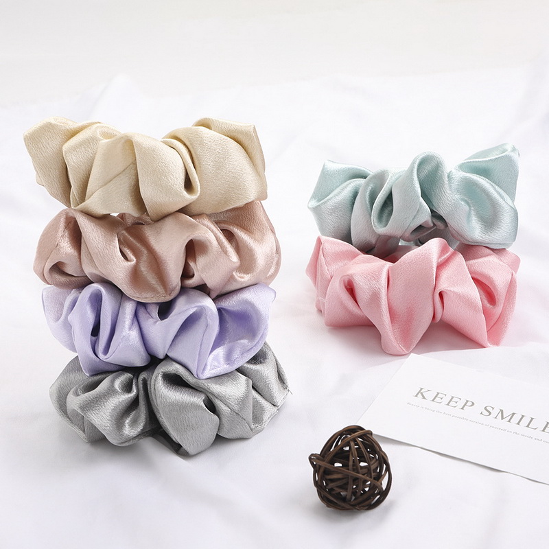 Coreia cor sólida cetim scrunc - Hair Tie Velvet avaliação e preço