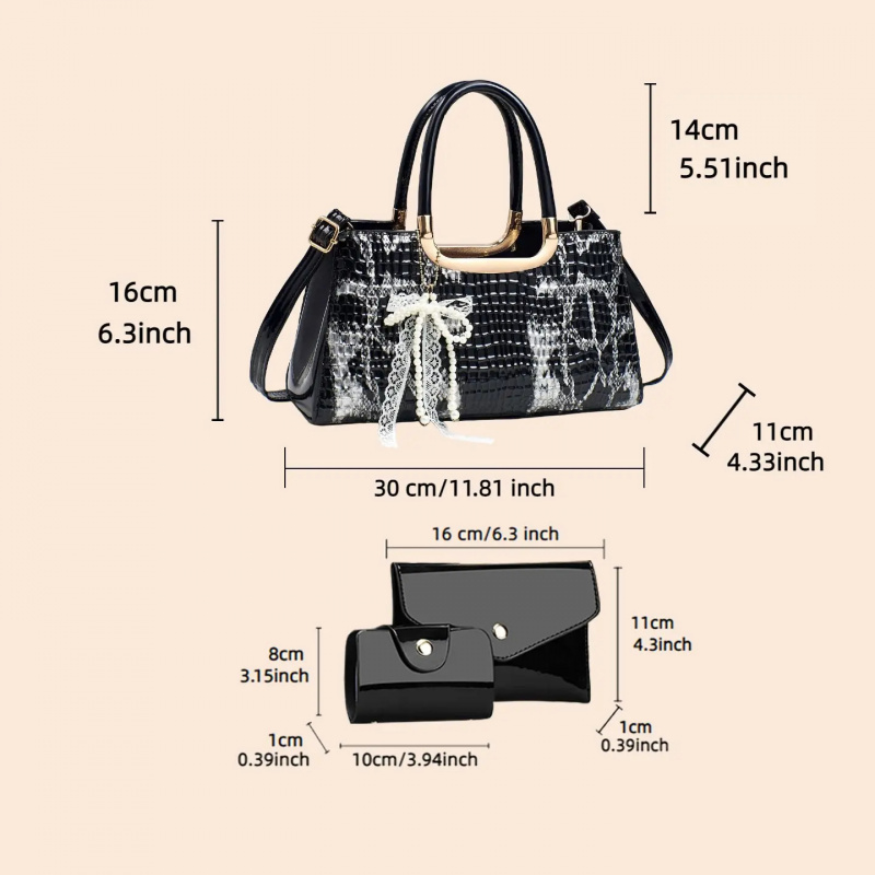 Conjunto de Bolsas Femininas,  - Women Accessories Set avaliação e preço