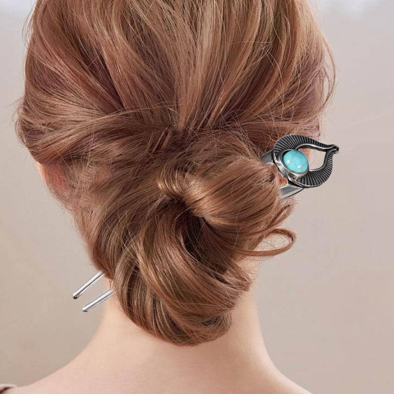 Egito turquesa u forma garfo d - Women'S Accessories List avaliação e preço