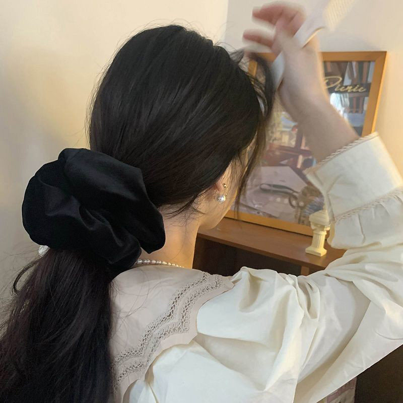 Oversize preto veludo scrunchi - Hair Tie Velvet avaliação e preço